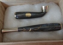明治金工　煙管　加納夏雄